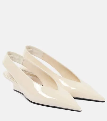 Totême Patent leather slingback wedges 1