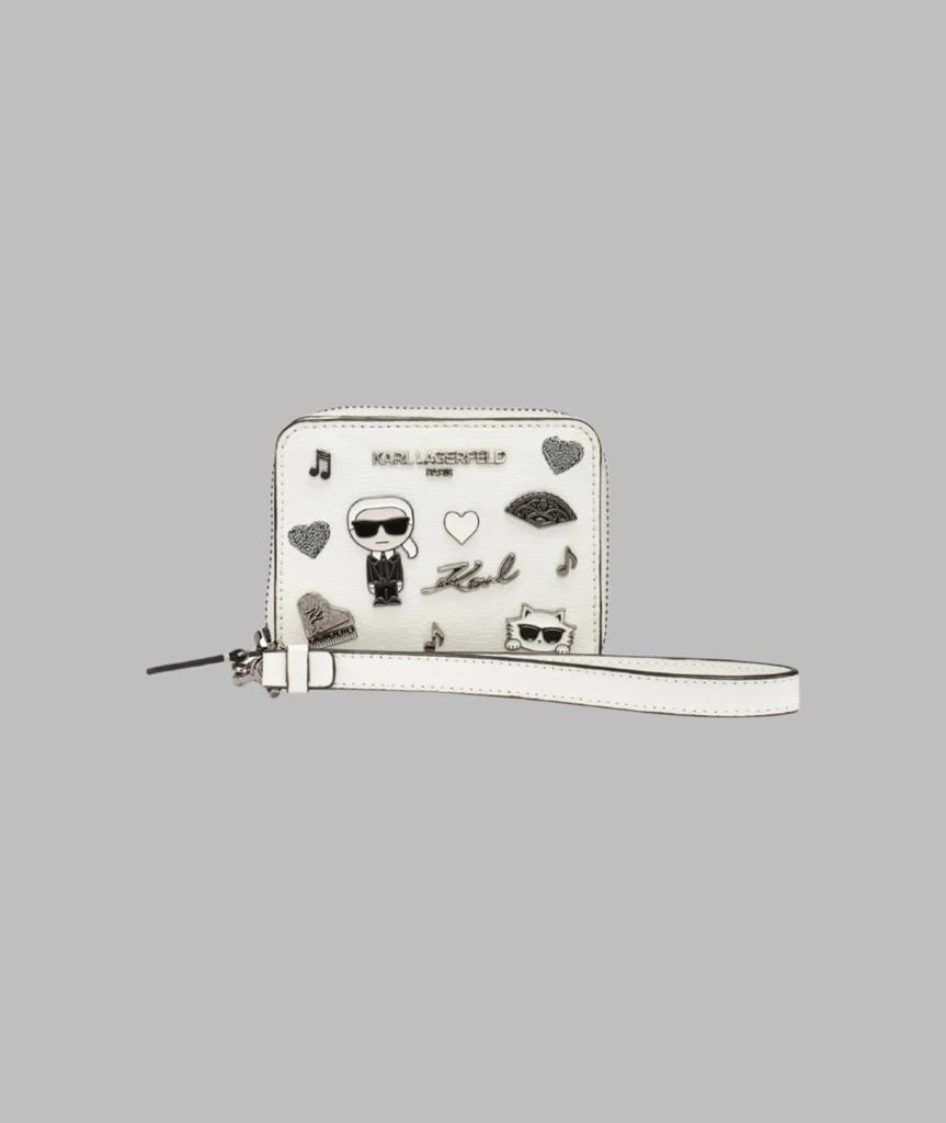 Karl Lagerfeld Paris SMALL ZIP WALLET WITH PINS 1