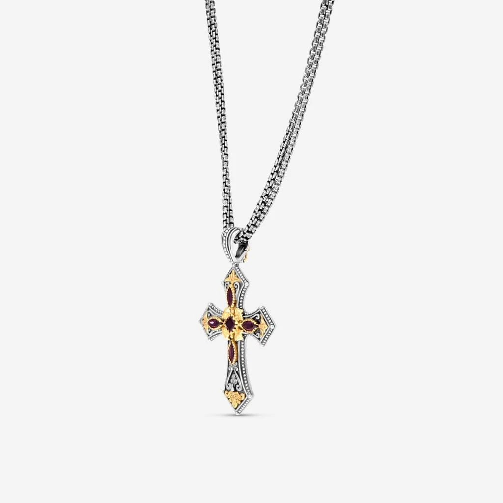Konstantino Konstantino Artemis Sterling Silver & 18K Yellow Gold Cross Pendant Necklace STKJ338-112-CUT.CHKJ2-131-51 2