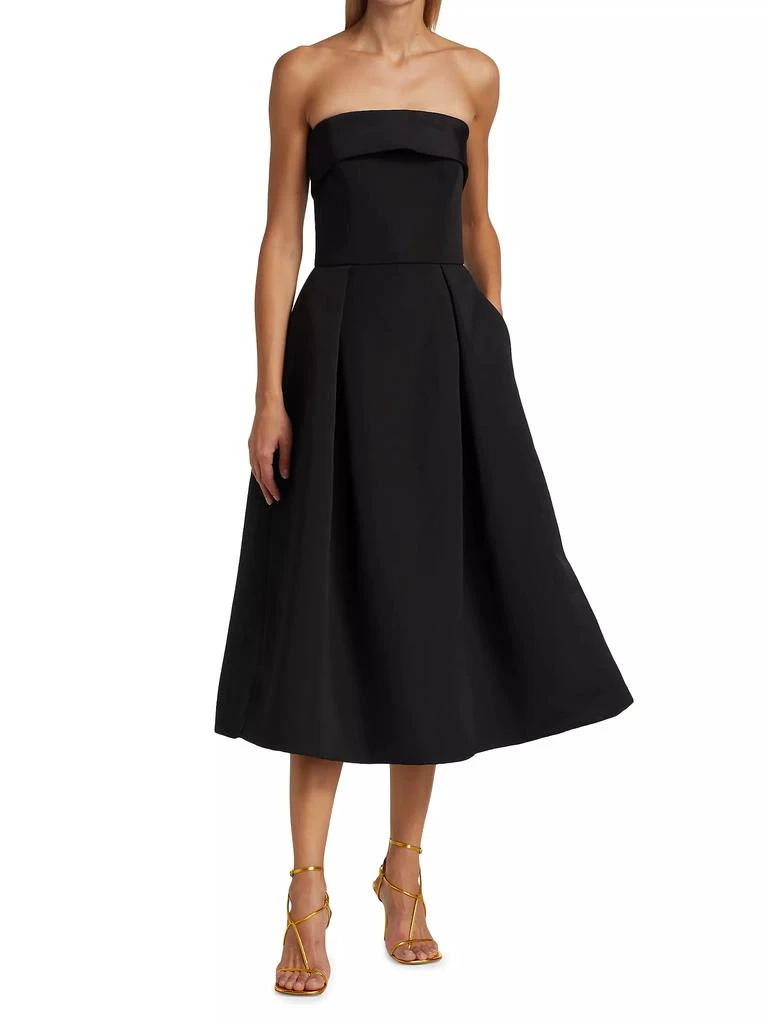 Amsale Faille Strapless Dress 3