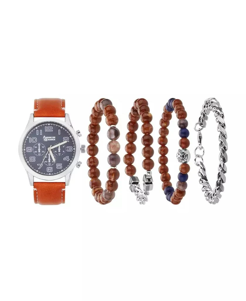 American Exchange Men's Quartz Cognac Polyurethane Strap Watch 1