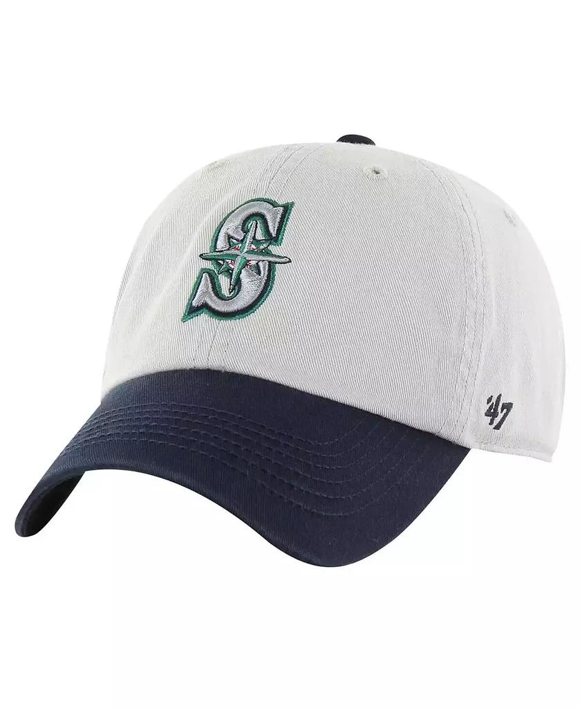 47 Brand Men's Gray/Navy Seattle Mariners Sure Shot Classic Franchise Fitted Hat 2
