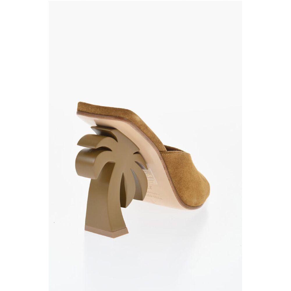 Palm Angels Suede Mules with Palm Tree Heel Women's .5cm