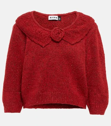 Rixo Serenity metallic-knit sweater 1