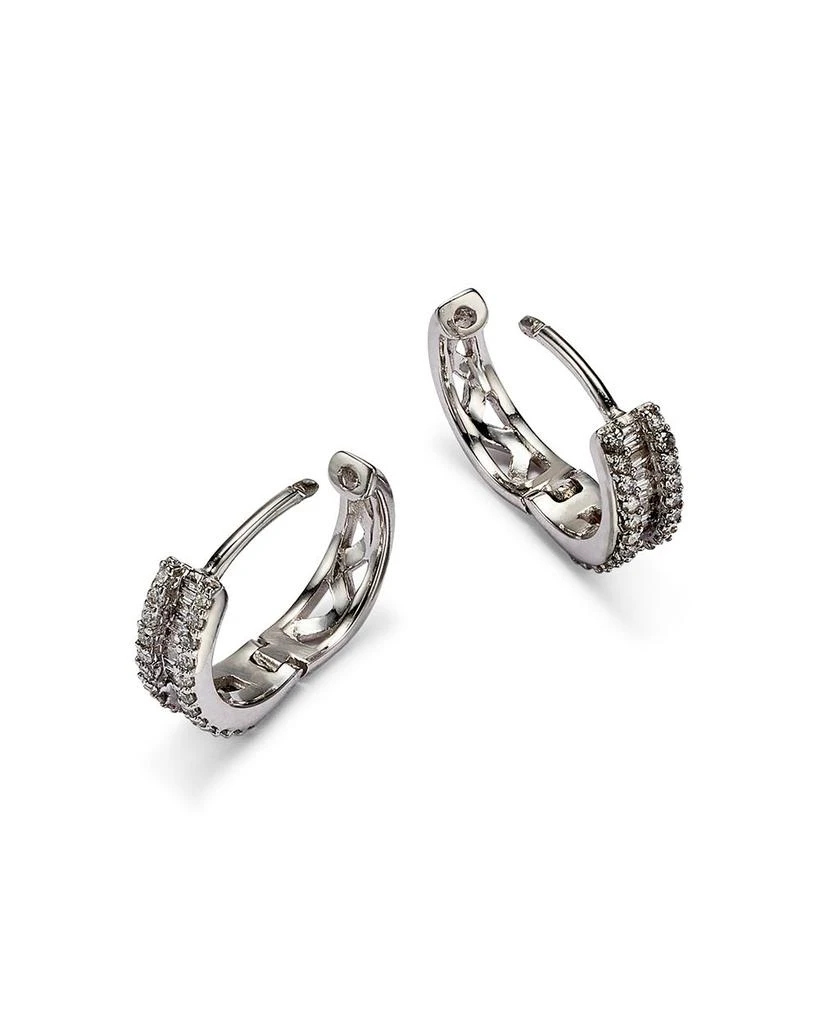 Bloomingdale's Diamond Baguette Hoop Earrings in 14K White Gold, 0.25 ct. t.w. 6