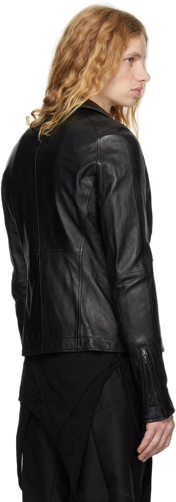 Julius Black Grained Leather Jacket 3
