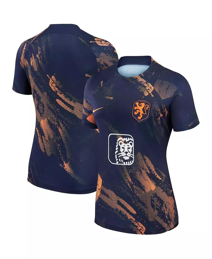 NIKE Women's Navy Netherlands Women's National Team 2023 Pre-Match Top
