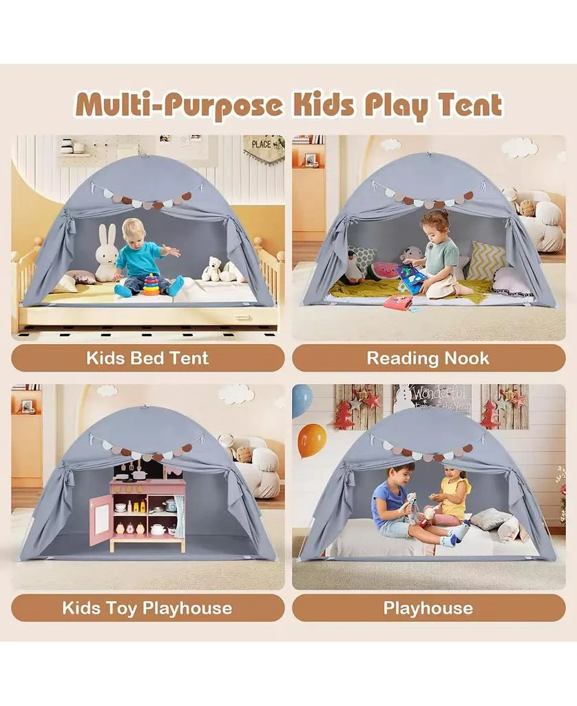 Mecale Indoor Bed Canopy Tent for Kids with 2 Windows 4