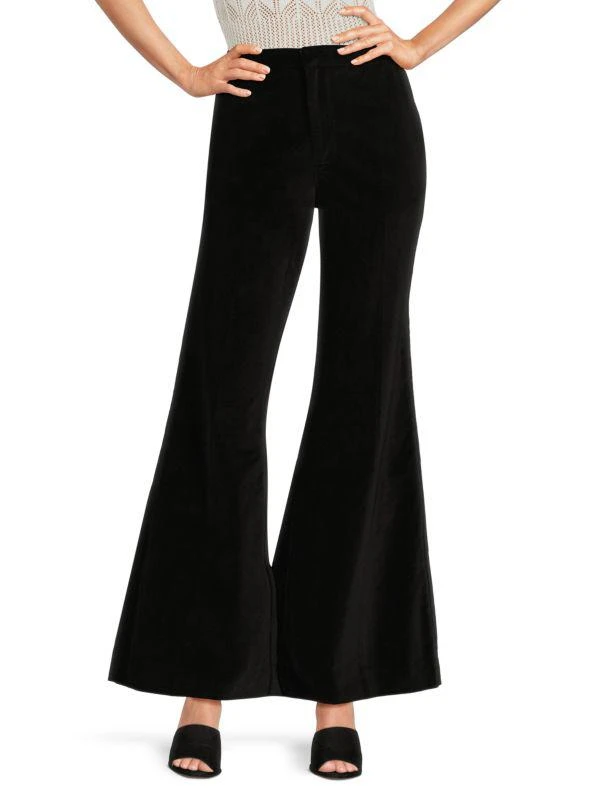 7 For All Mankind Velvet Wide Leg Pants 1