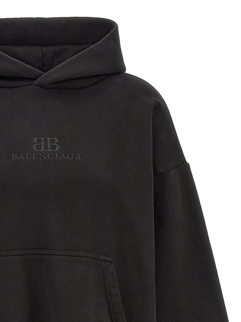 Shop Balenciaga BB Logo Embossed Hoodie on Sale at BeyondStyle