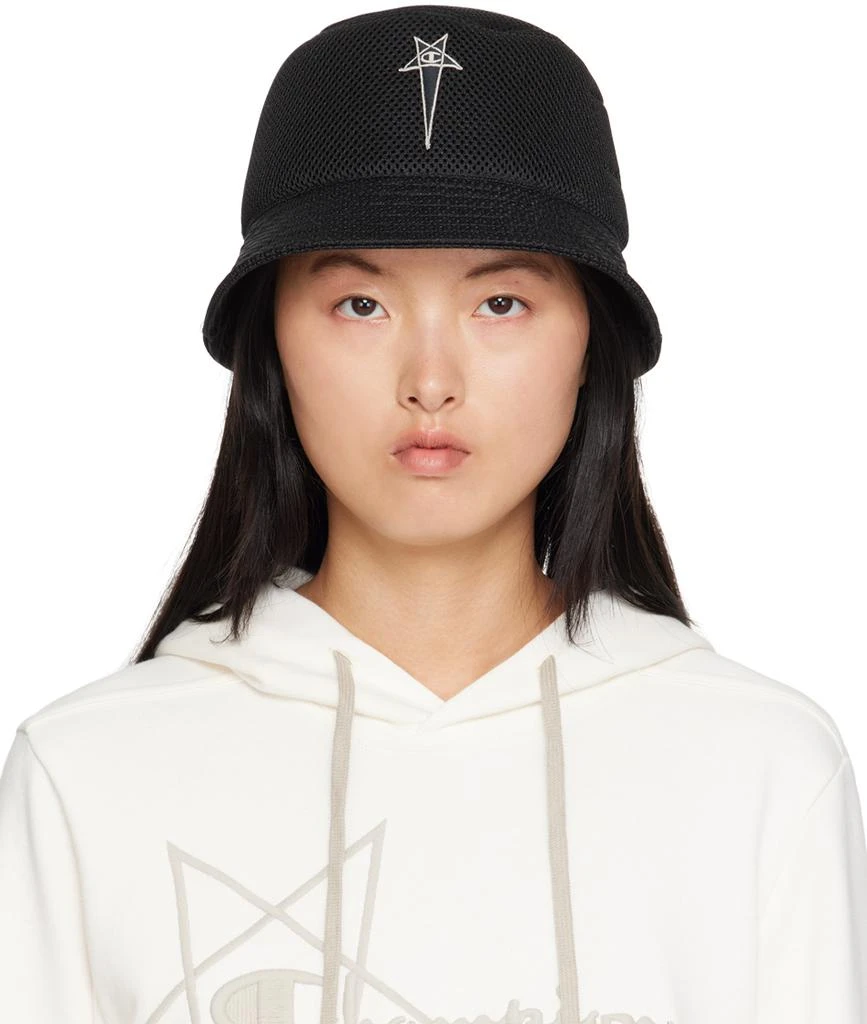 Rick Owens Black Champion Edition Gilligan Bucket Hat 1