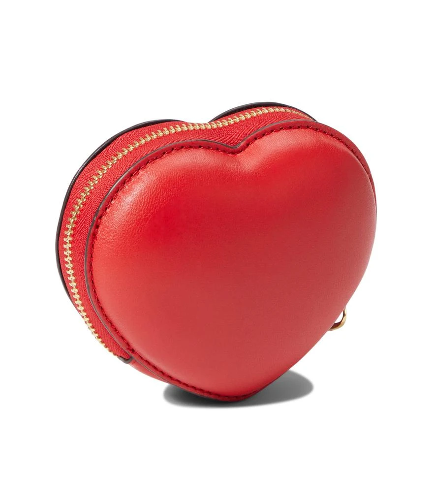 Kate Spade Valentines Day Puffy Smooth Leather 3-D Heart Coin Purse 2