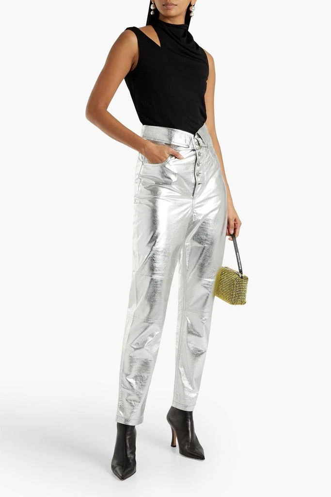 Helmut Lang Draped cutout stretch-jersey top 2
