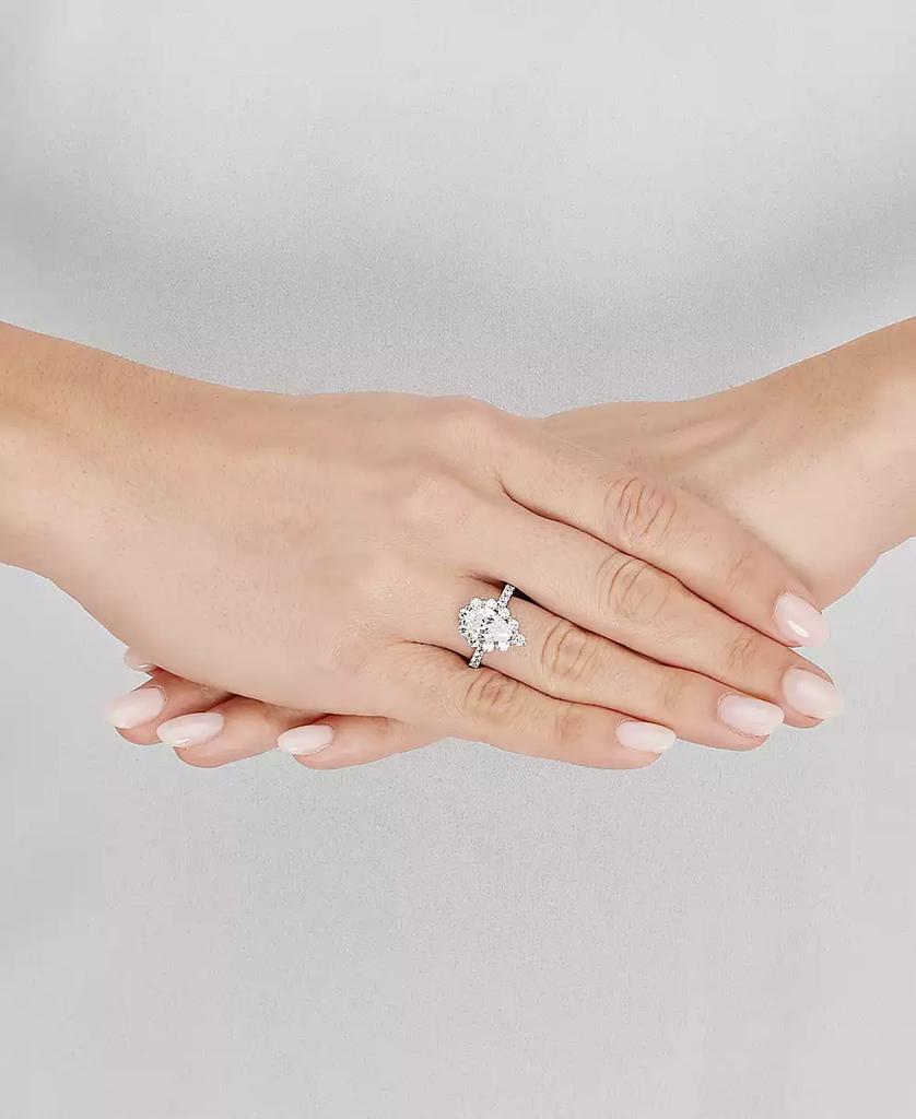 Grown With Love IGI Certified Lab Grown Diamond Pear-Cut Halo Engagement Ring (3 ct. t.w.) in 14k White Gold