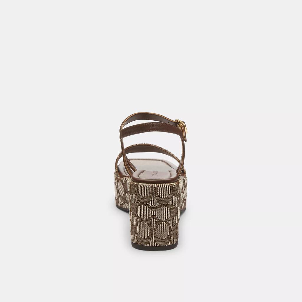 Coach Gale Wedge Sandal In Signature Jacquard