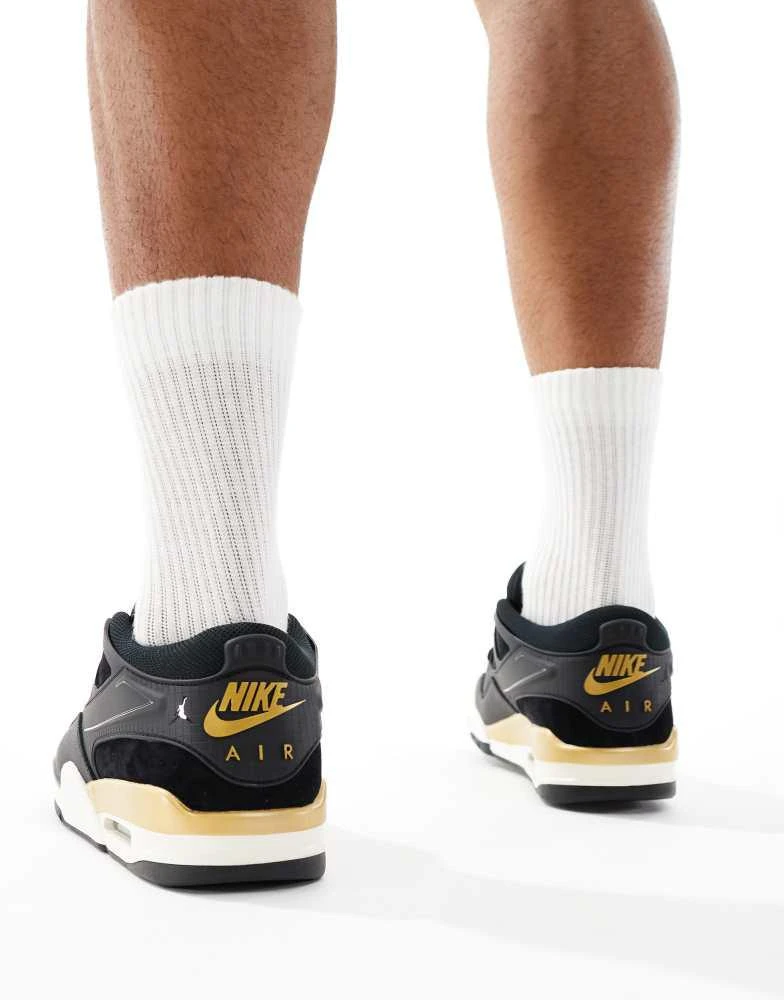NIKE Nike Air Jordan 4 RM trainers in black and gold 5