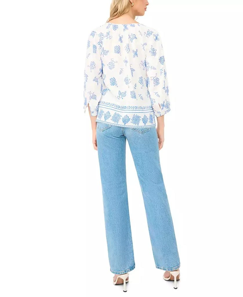 Vince Camuto Women
s Tie-Neck Peasant Blouse 5