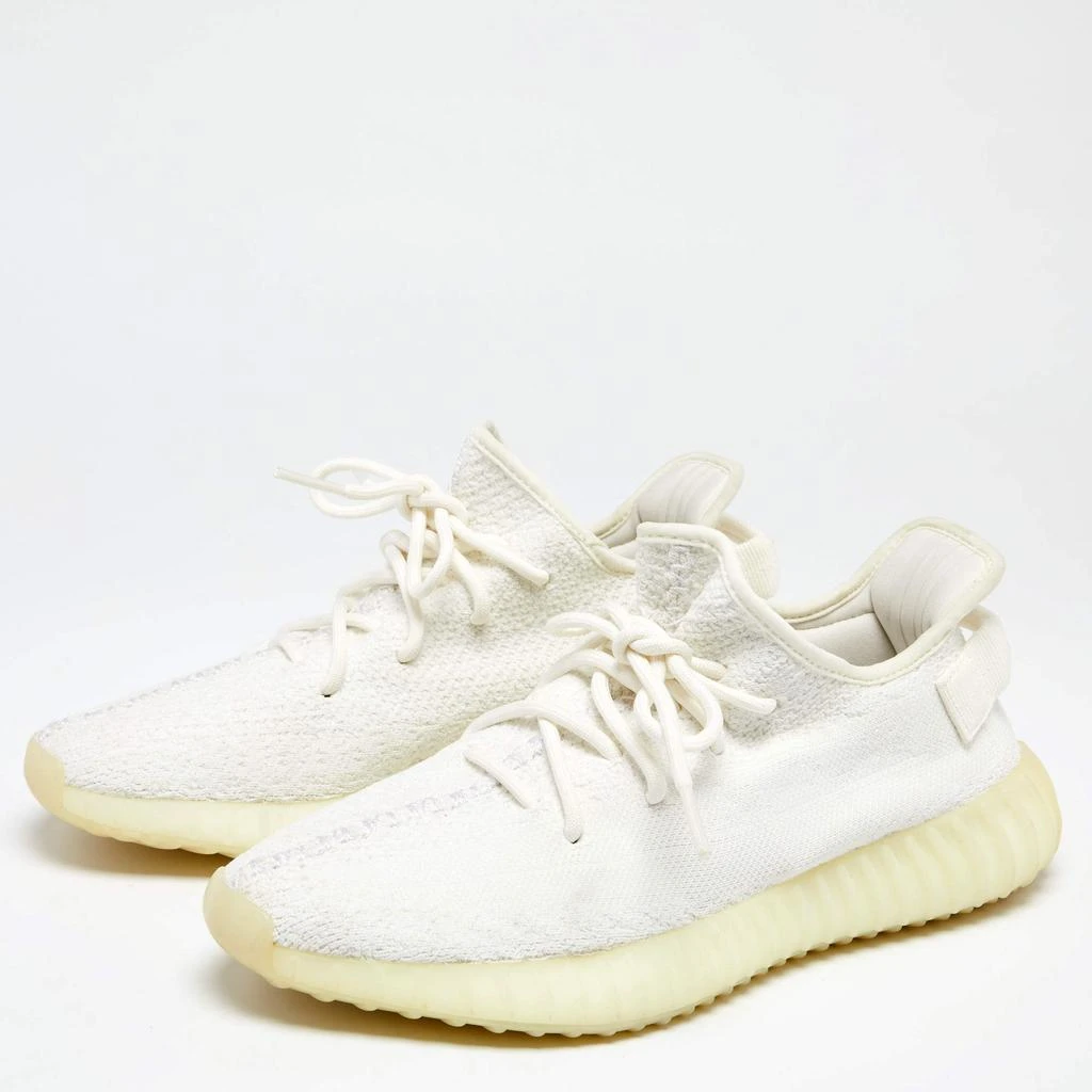 YEEZY Yeezy x Adidas White Knit Fabric Boost 350 V2 Triple White Sneakers Size 42 2