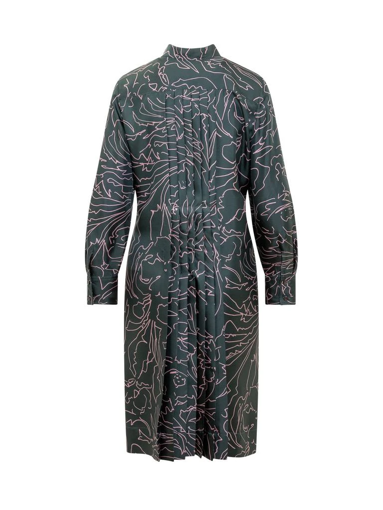 Salvatore Ferragamo Ferragamo Abstract-Printed Belted Shirt Dress 2