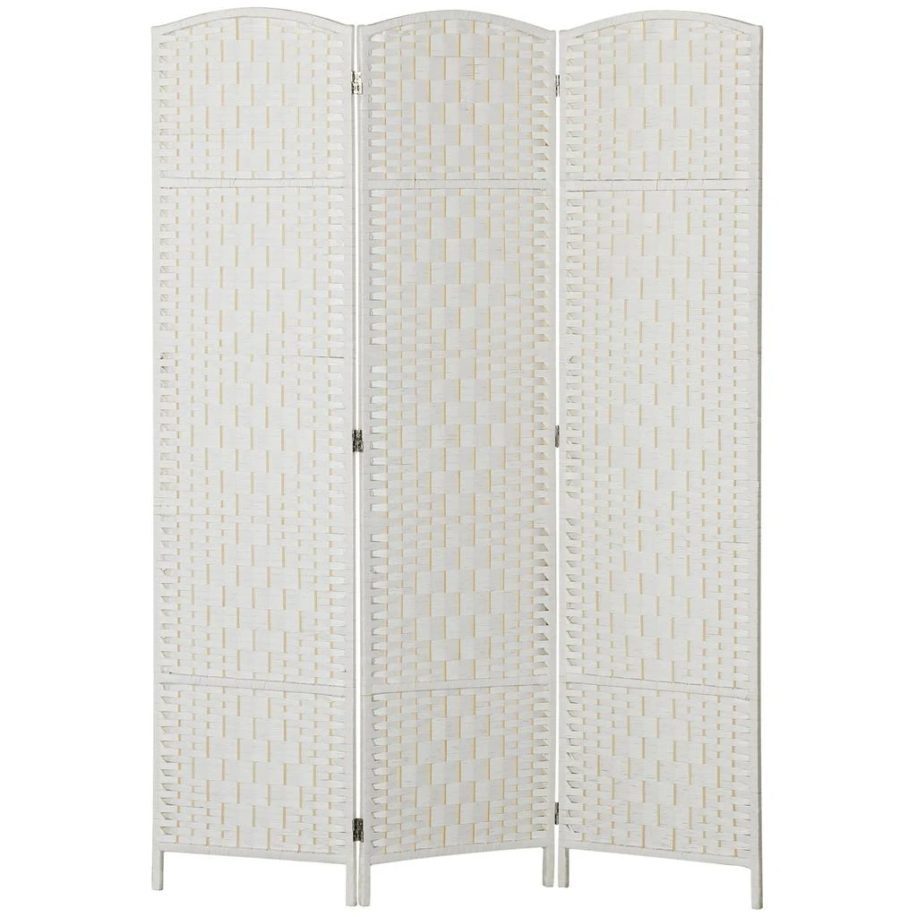 Hivvago Folding Room Divider with 3 Panels and Woven Design