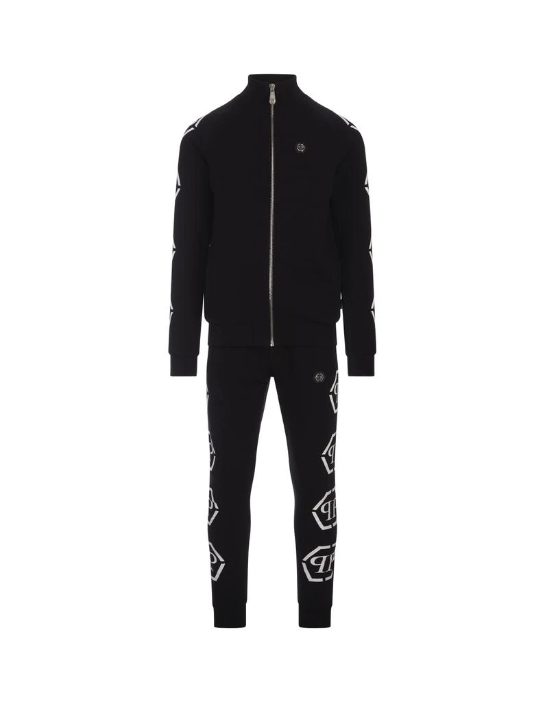 Philipp Plein Jogging Set Monogram In Black 1