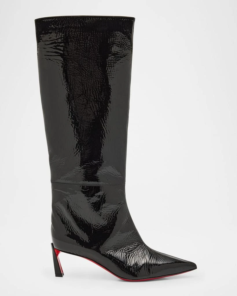 Christian Louboutin Patent Leather Red Sole Tall Boots 1