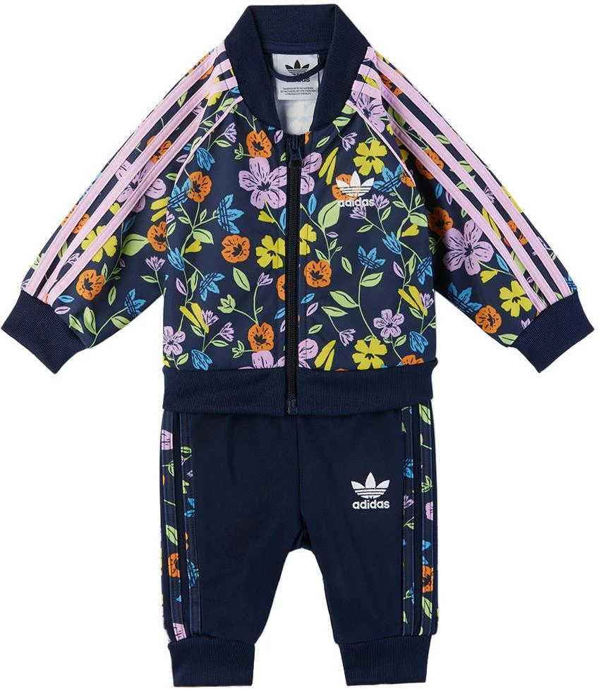 Adidas Baby Navy Floral SST Tracksuit 1