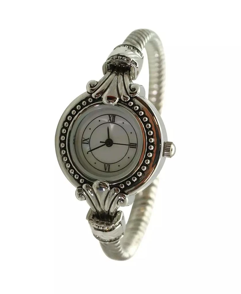 Olivia Pratt Silver Small Elegant Antique Look Women Bangle Watch 1