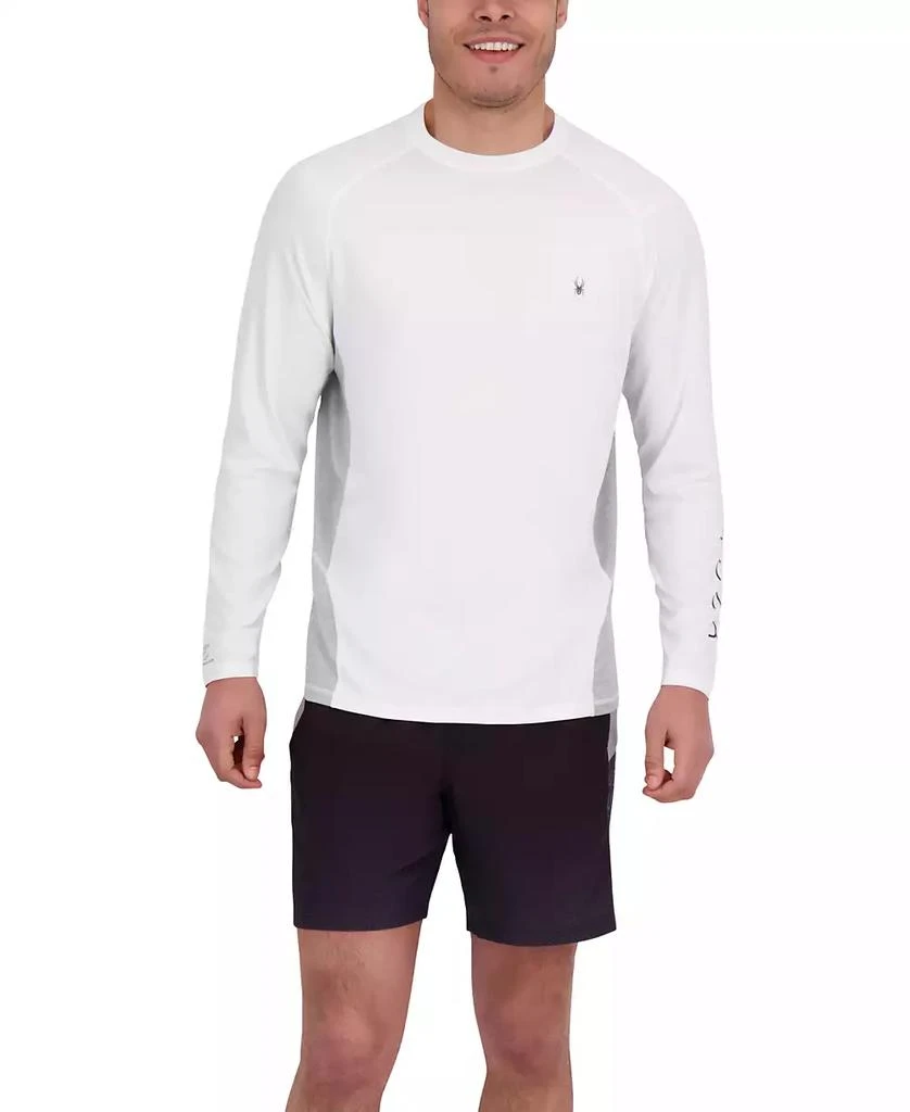 Spyder Men's Mixed Media Long Sleeve Rashguard Swim T-Shirt 4