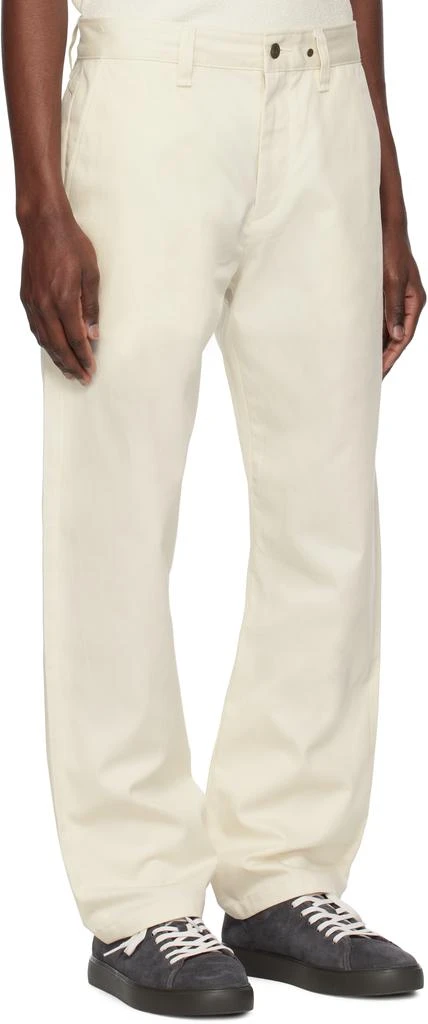 Rag & Bone Off-White Haydon Straight Fit Cotton Chino Trousers 2