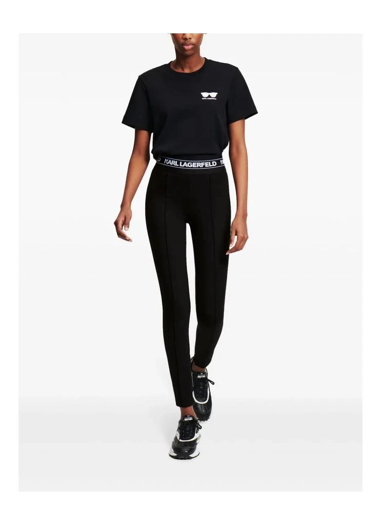 Karl Lagerfeld Paris Logo Elastic Punto Leggings 4