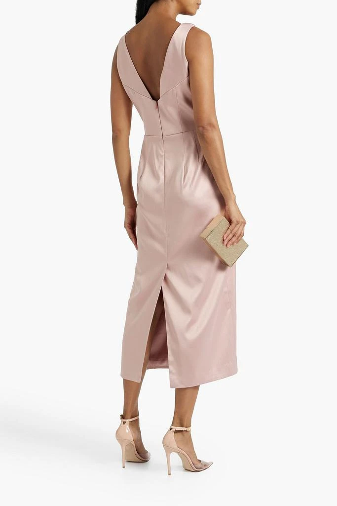 RASARIO Draped satin-crepe midi dress 3