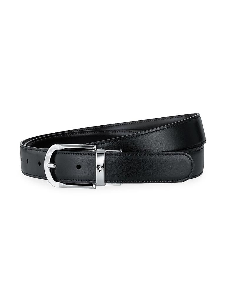 MONTBLANC ベルト MONTBLANC Gold Buckle 30MM Brushed Green Leather Belt 129454