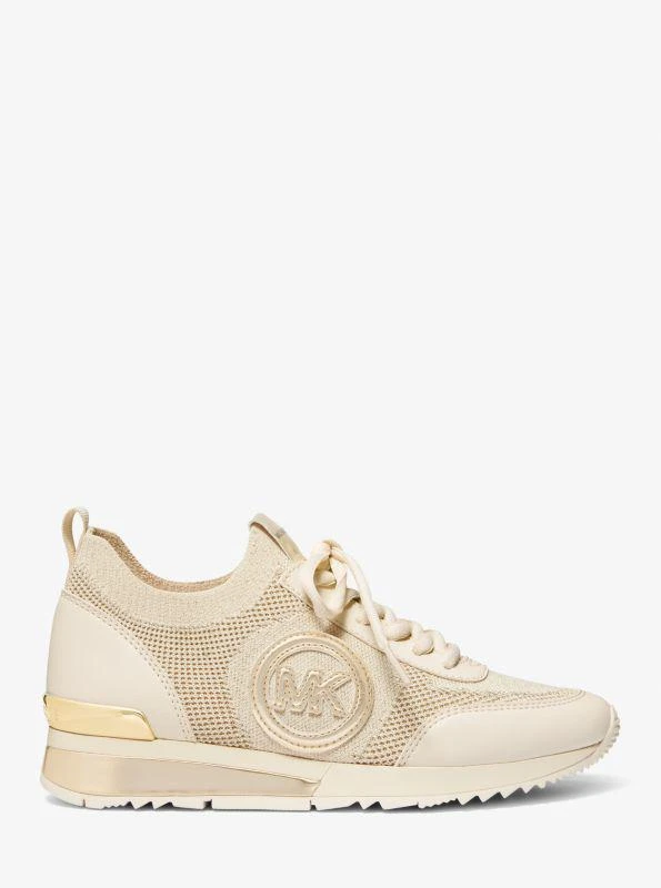 Michael Kors Jenkins Metallic Stretch Knit Trainer 2