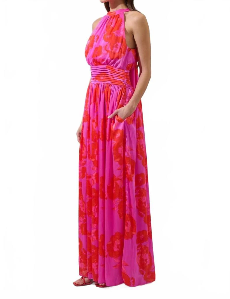 slim fit dress slacks Magenta Halter Ruched Mermaid Long Prom Dress with Slit – FancyVestido