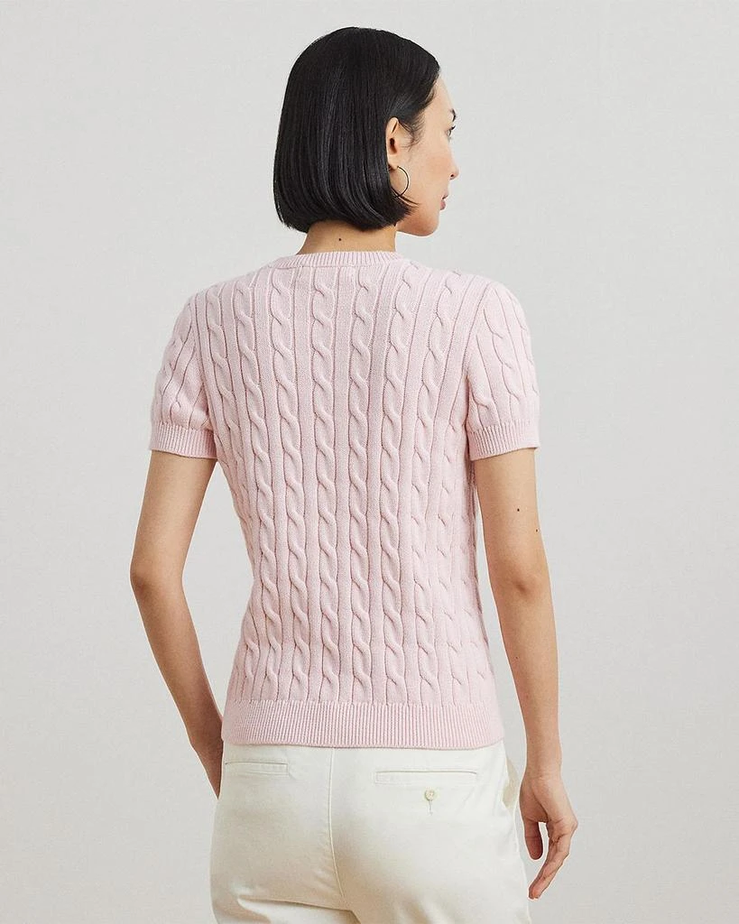 Ralph Lauren Cable Knit Cotton Short Sleeve Sweater 3