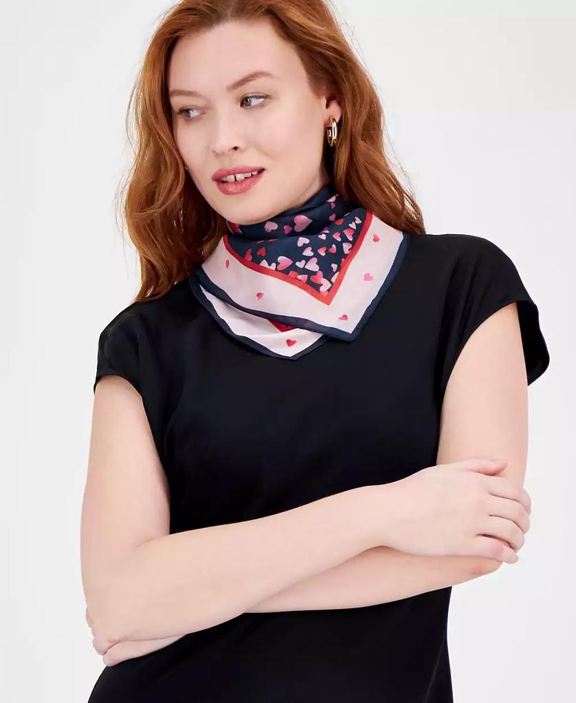 Holiday Lane Petal Hearts Square Scarf, Exclusively at Macy
s