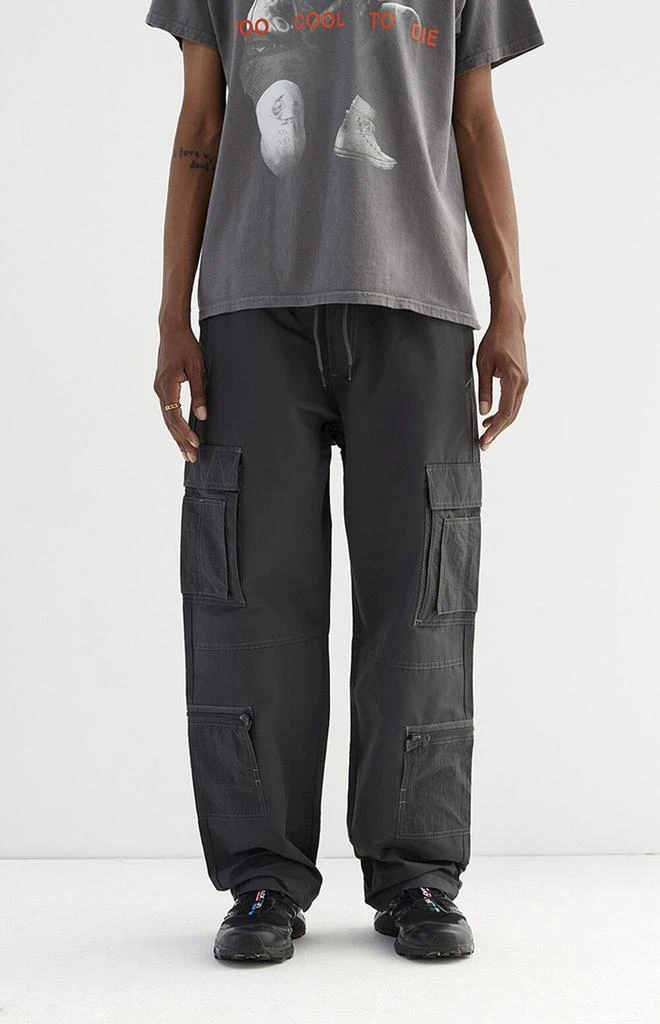PacSun Black Baggy Cargo Pants 2