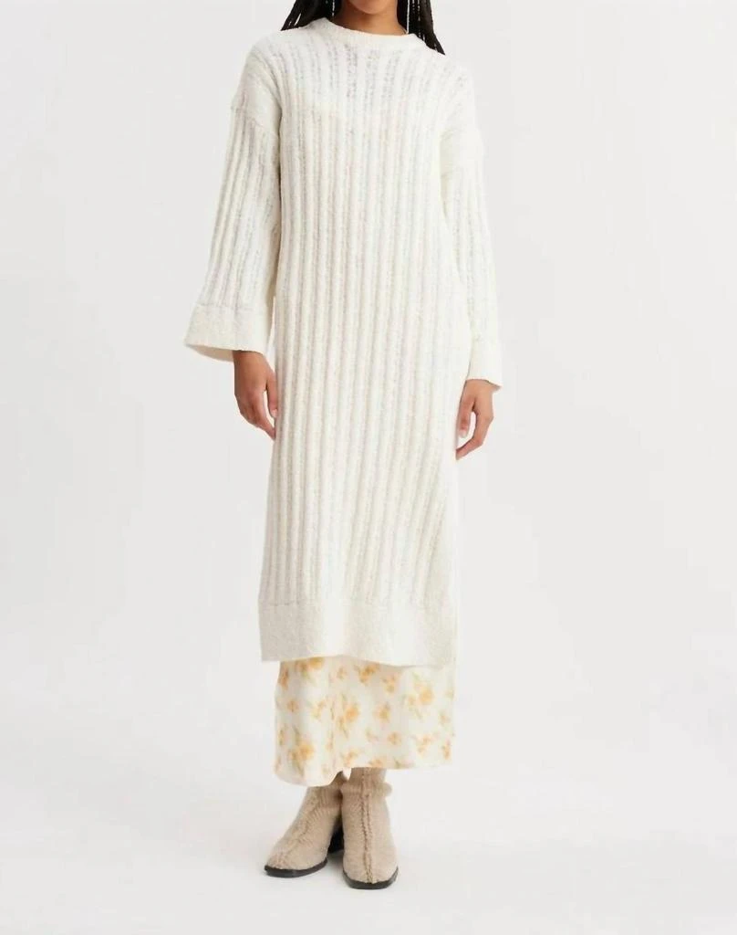 HOLZWEILER Foss Knit Dress In White 1