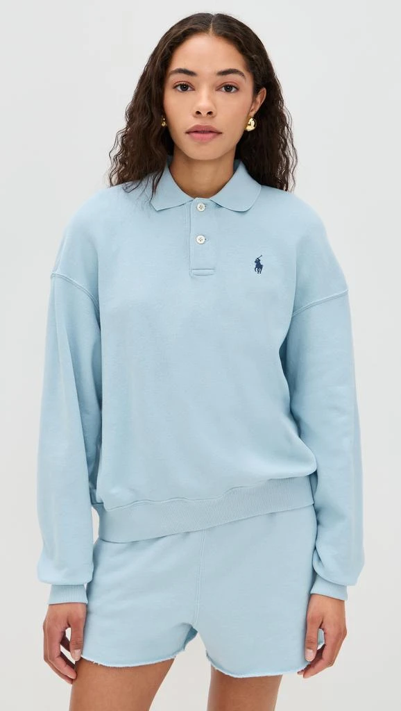 Ralph Lauren Island Fleece Polo Knit Sweatshirt 6
