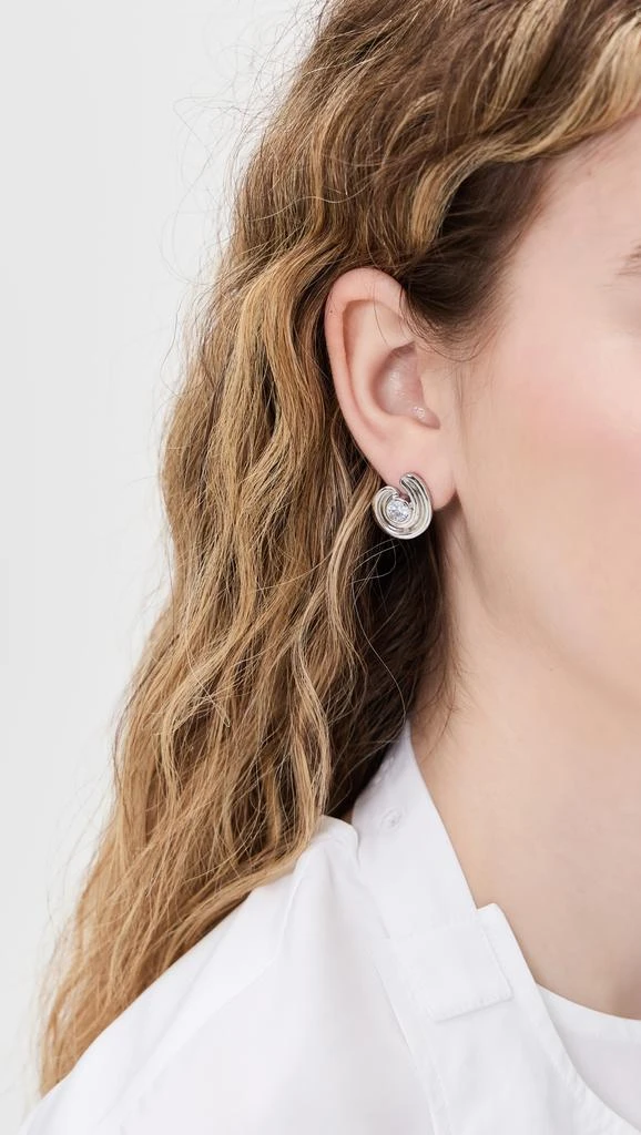 Luv AJ Wave Bezel Twist Studs 2