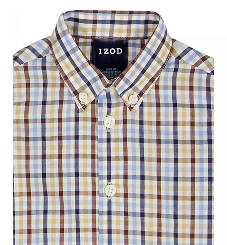 IZOD Baby Boys
 Snowman Sweater Vest, Shirt and Pants, 3-Piece Set 4