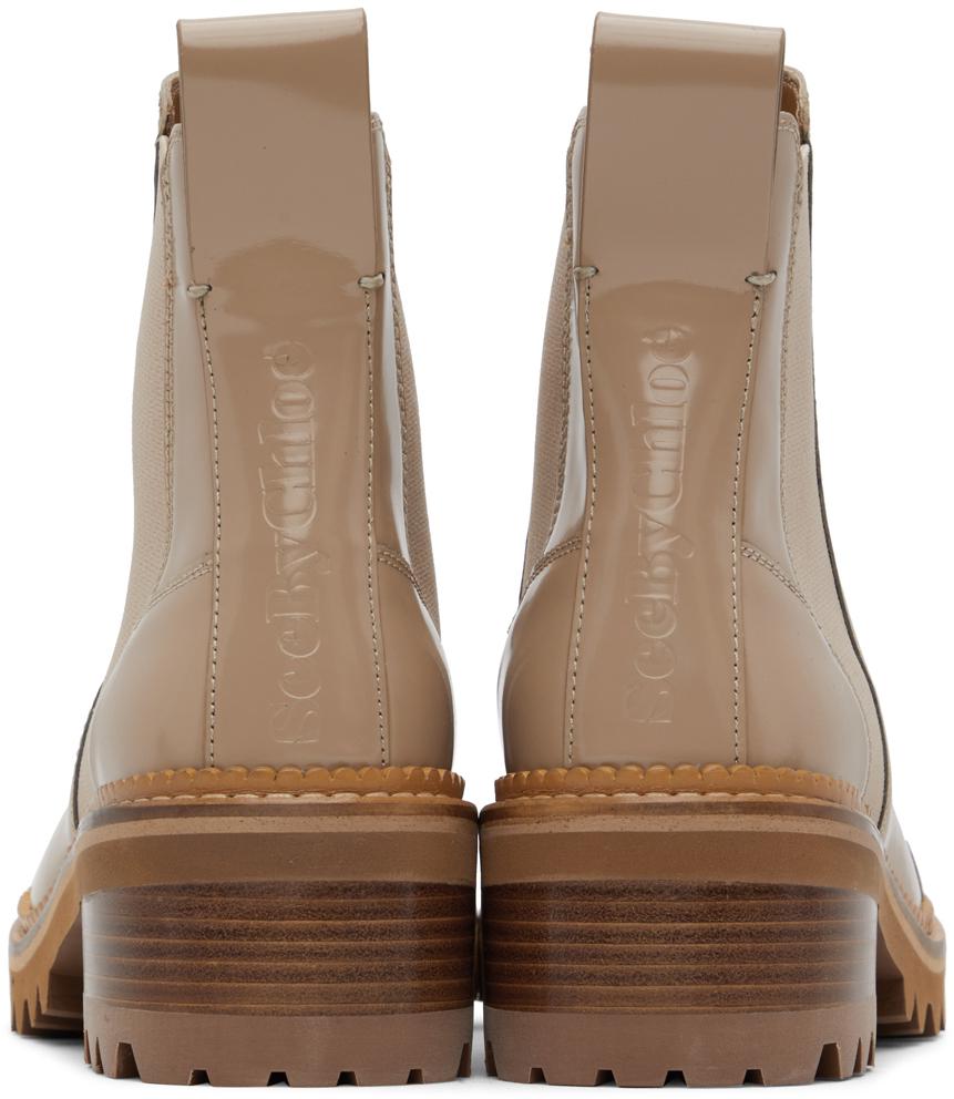 See by Chloé Beige Mallory Chelsea Boots