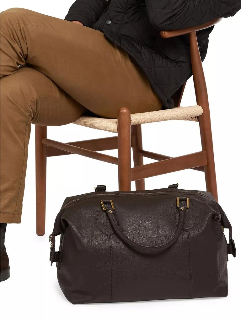Barbour Medium Travel Explorer Leather Tote Bag 3