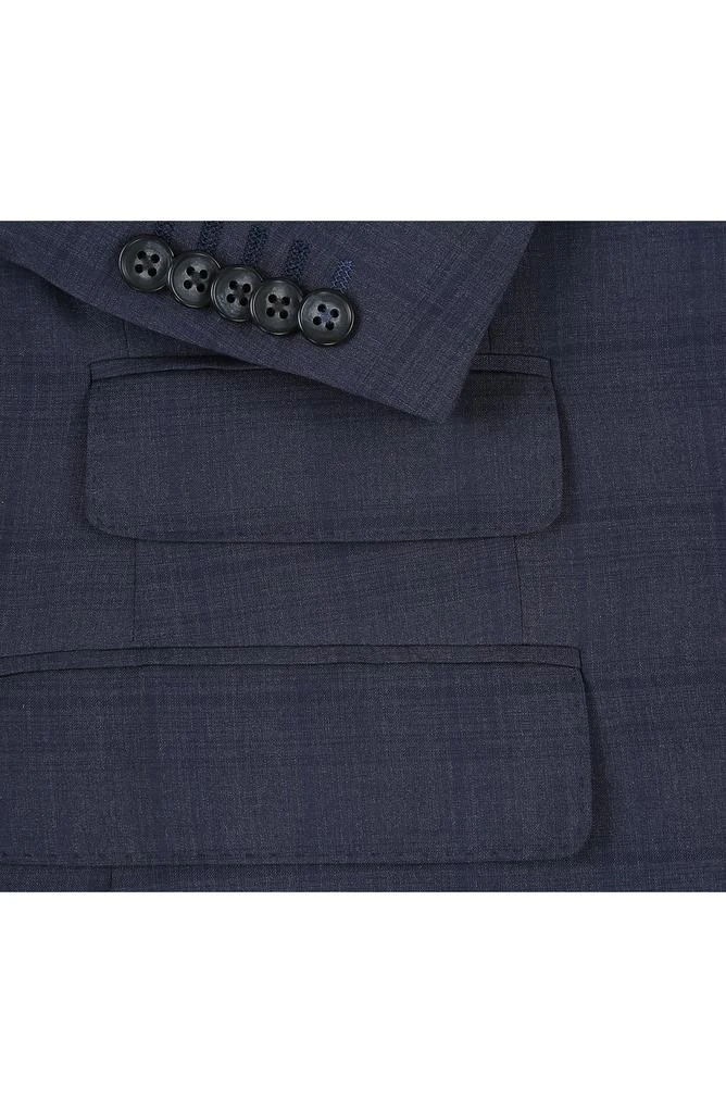 English Laundry Plaid Trim Fit Peak Lapel Two-Piece Suit 7