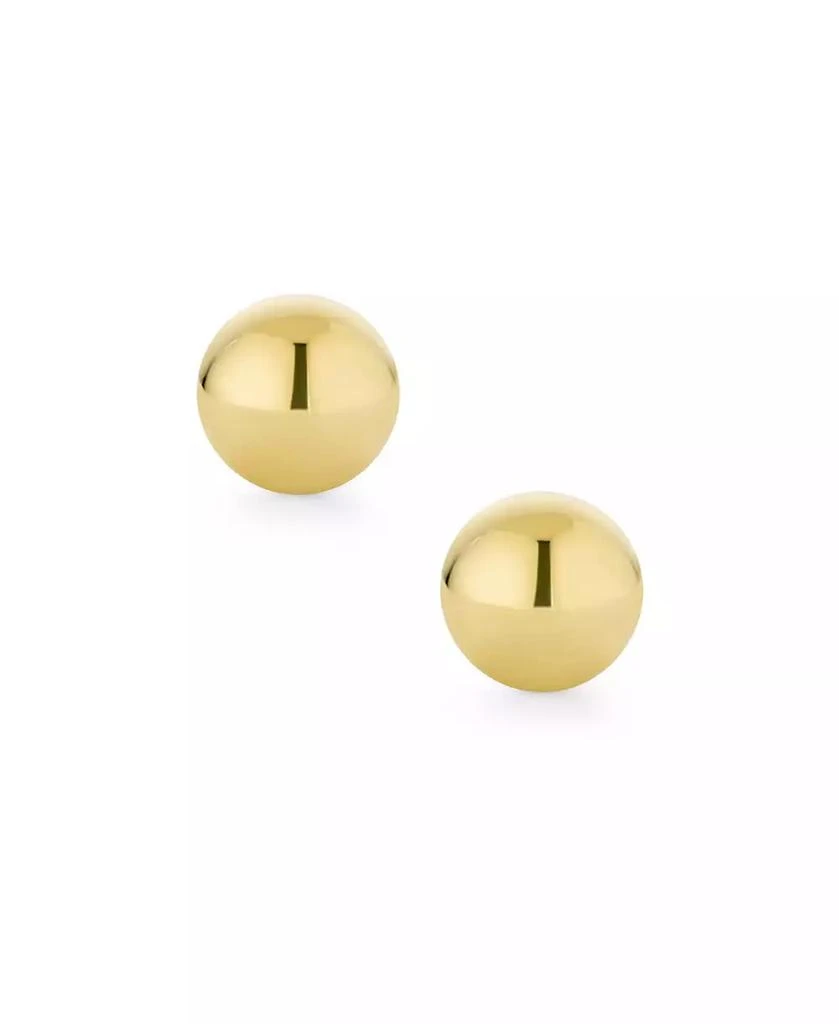 Bling Jewelry Classic Tiny Petite 14K Yellow Gold Round Button Ball Stud Earrings Screw Back 2