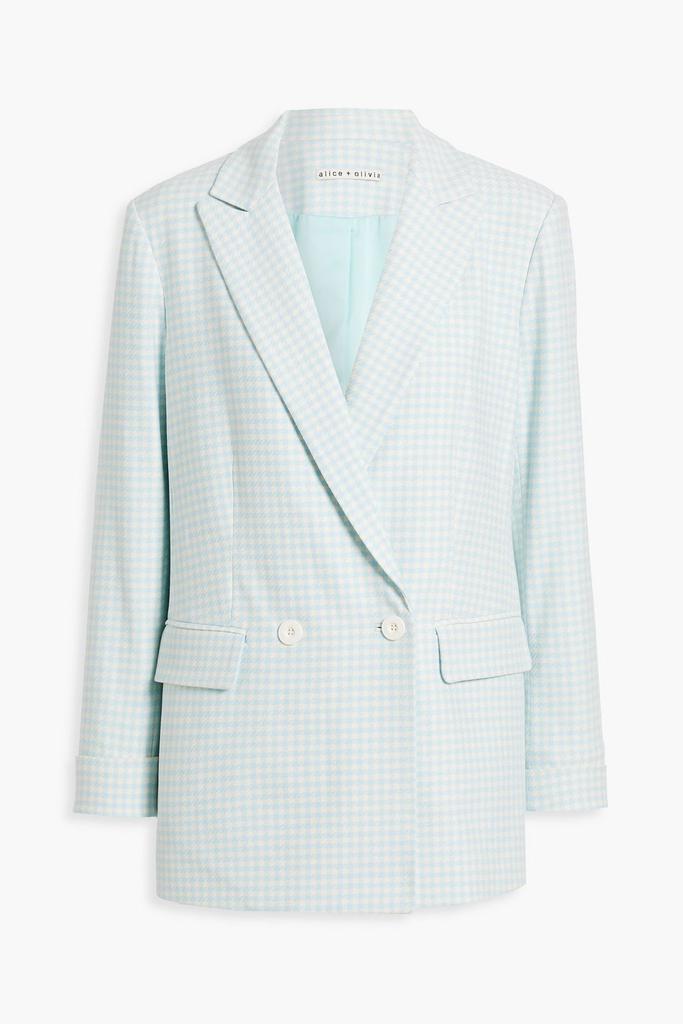 Alice + Olivia Justin double-breasted gingham twill blazer