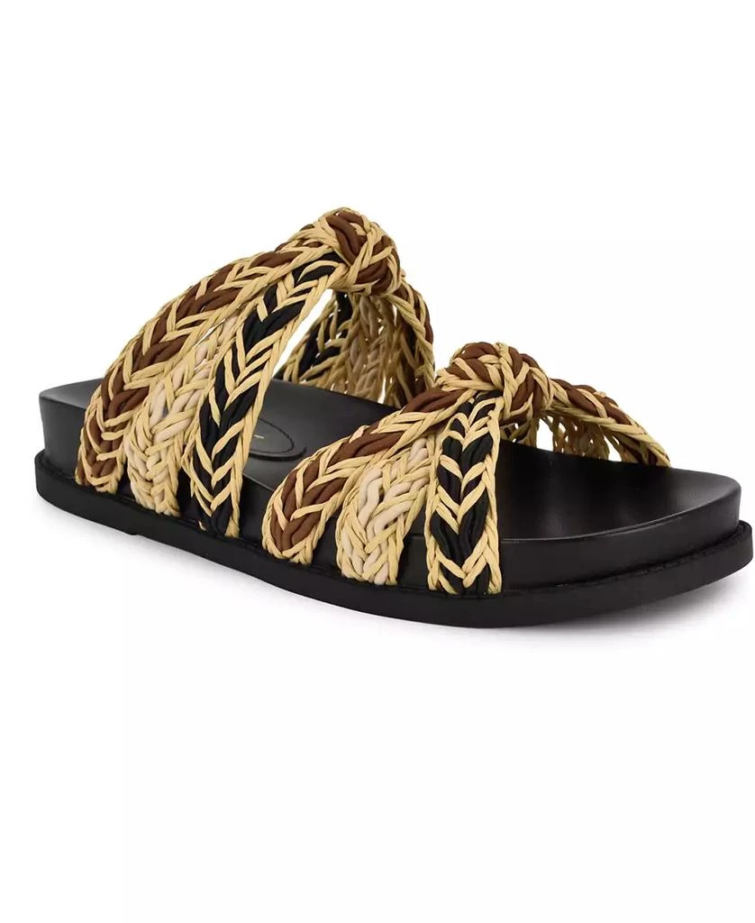Nine West Women's Gilma Woven Flat Slip-On Sandals 1