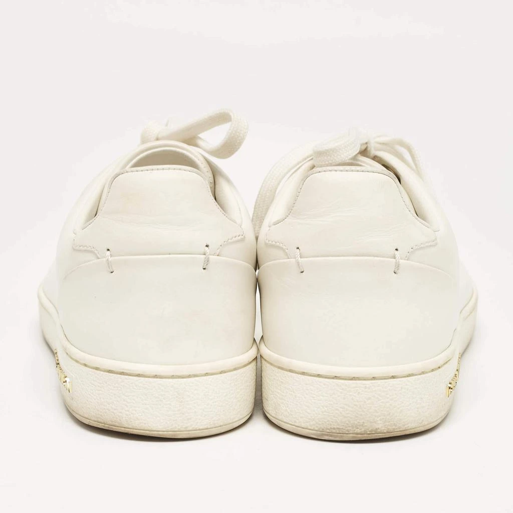 Louis Vuitton Louis Vuitton White Leather V Logo Lace Up Sneakers Size 36 5