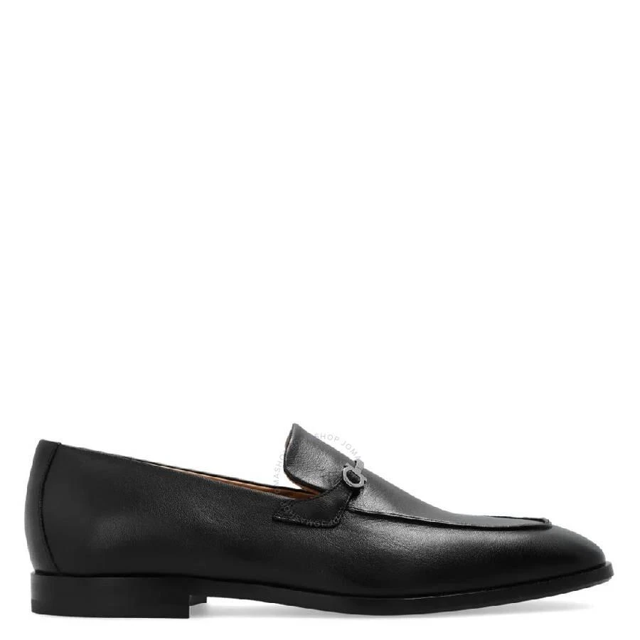 Salvatore Ferragamo Ferragamo Black Fedro Gancini Ornament Moccasin, Size 5.5 EEE 1